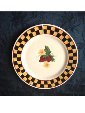 PLATE Majesticware Stoneware Sakura Summer Strawberry 8" 1999 Beck Replacement
